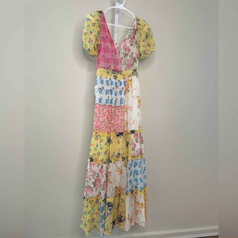 LOVESHACKFANCY Patchwork Silk Maxi Dress Founder Favorite - Picture 7 of 7